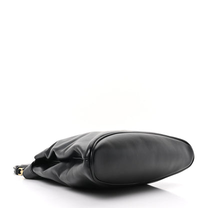 Prada Soft Calf Carey Medium Bucket Bag Black 4 of 10