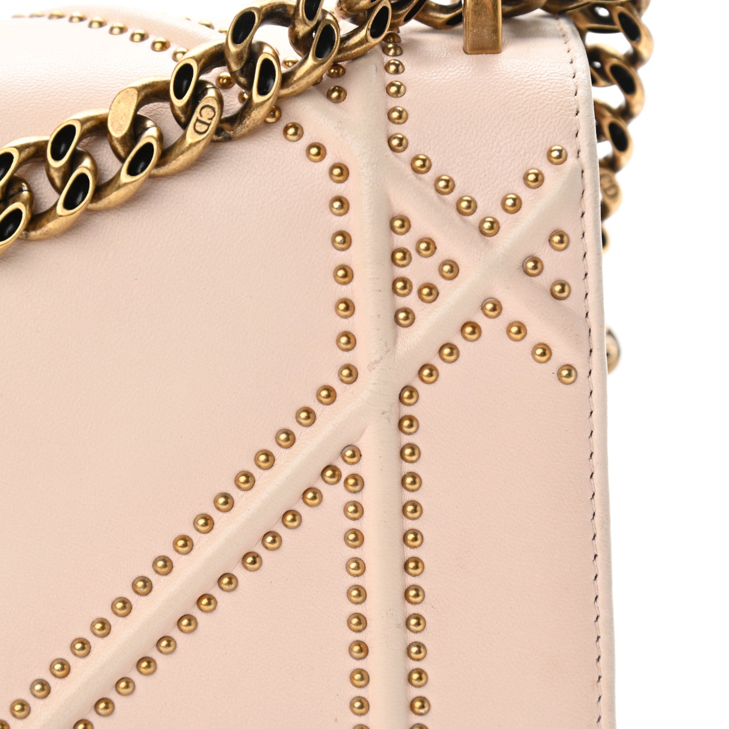Christian Dior Calfskin Studded Medium Diorama Flap Bag 14 of 14