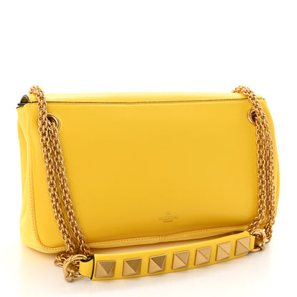 Valentino Garavani Nappa Stud Sign Shoulder Bag Bright Lemon 3 of 11