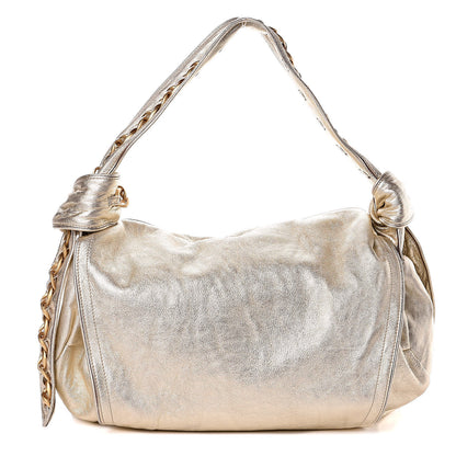 Givenchy Metallic Calfskin Hobo Chain Gold 1 of 9