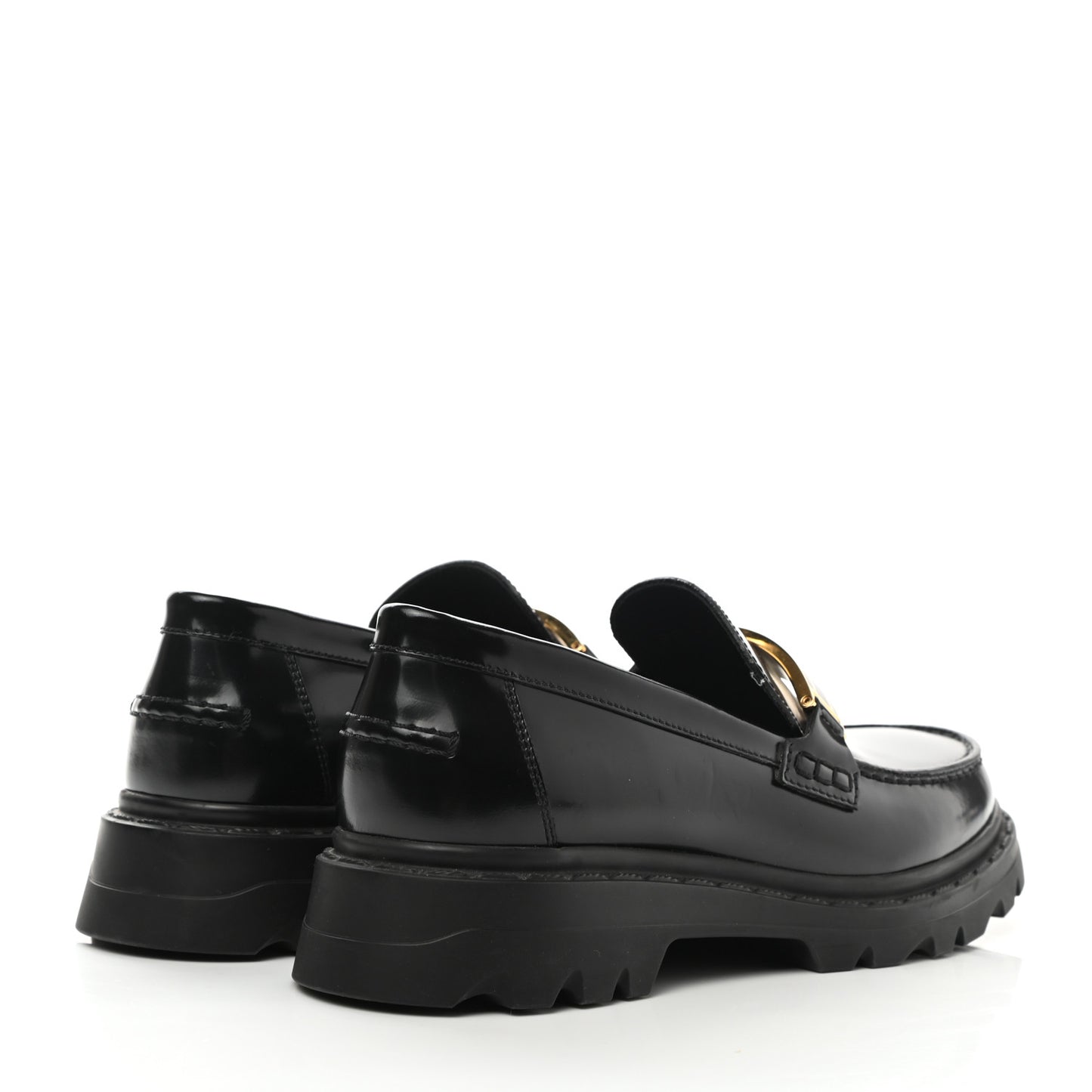 Brushed Calfskin Dior Code Lug Sole 15mm Loafers 35.5 Black
