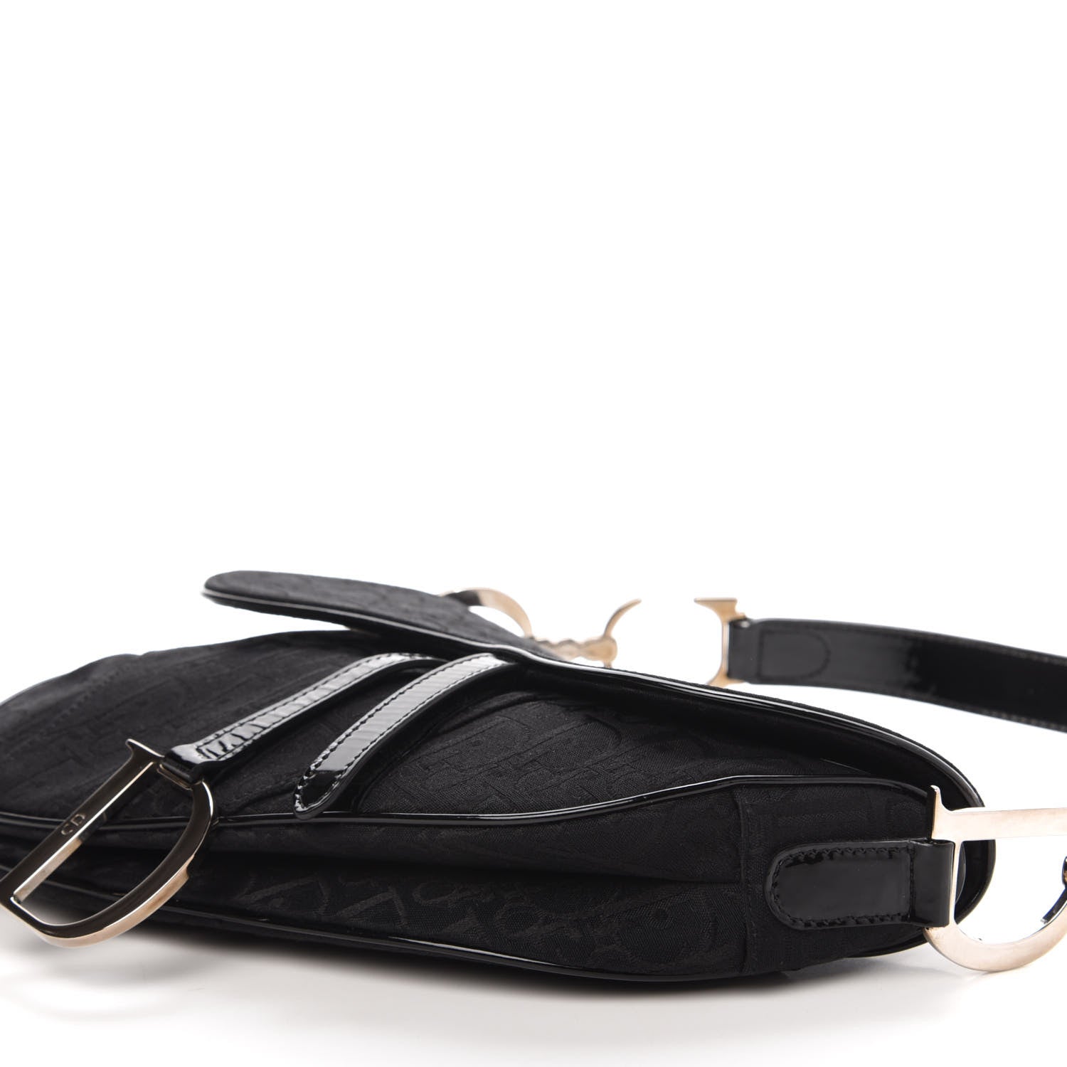Christian Dior Monogram Saddle Bag Black 8 of 11