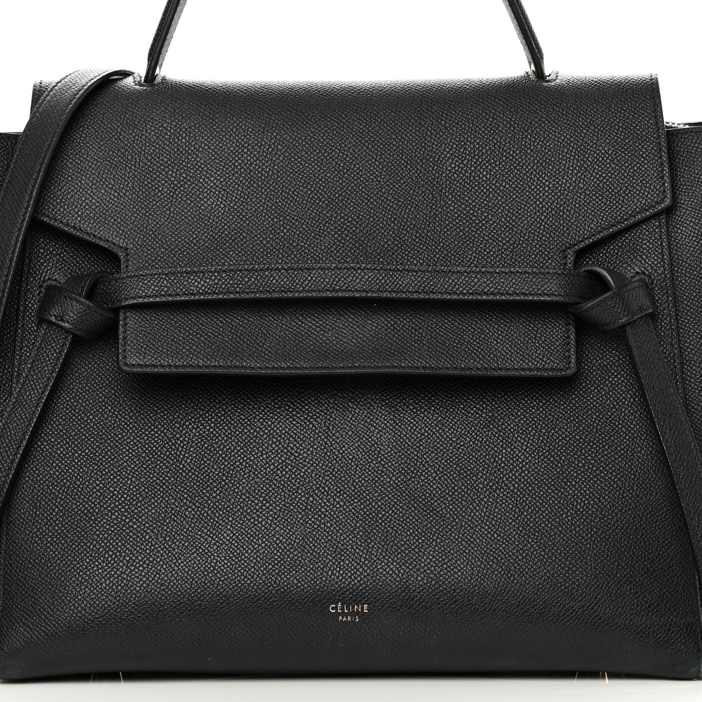 Grained Calfskin Mini Belt Bag Black
