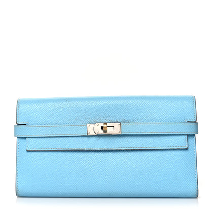Hermes Epsom Kelly Longue Wallet Celeste 1 of 11