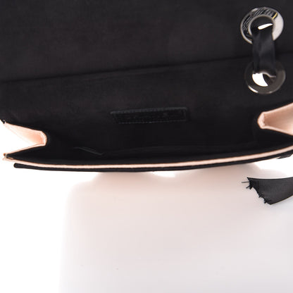 Chanel Satin Bow Flap Clutch Pink Black 5 of 7