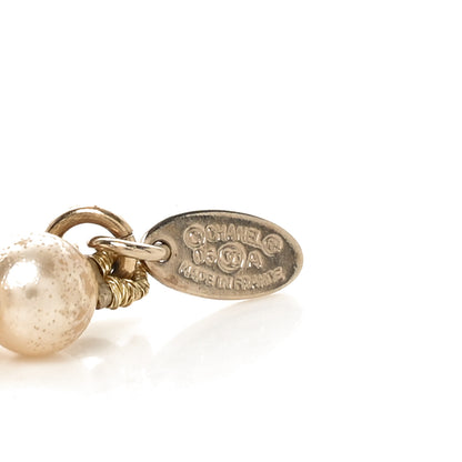 Chanel Painted Pearl CC Short Necklace Black Gold 6 of 8