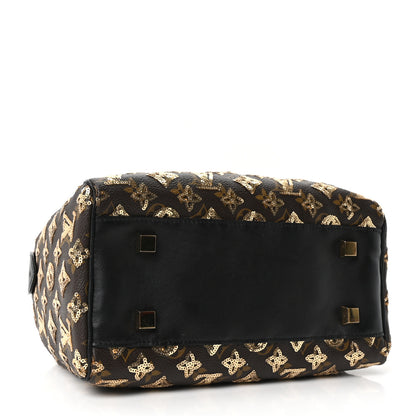 Louis Vuitton Monogram Sequins Eclipse Speedy 28 Gold 4 of 9