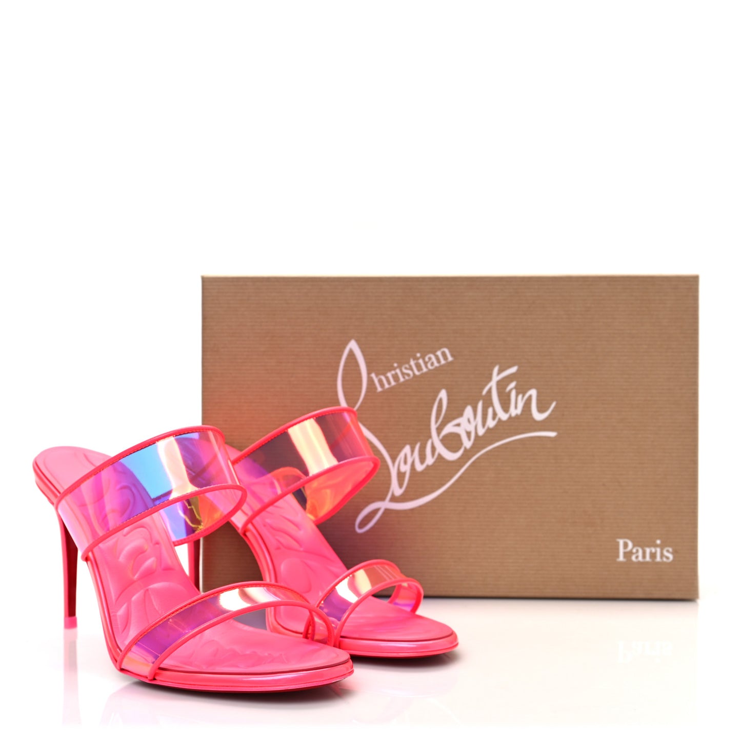 PVC Just Loubi 85 Sandals 36.5 Fuchsia
