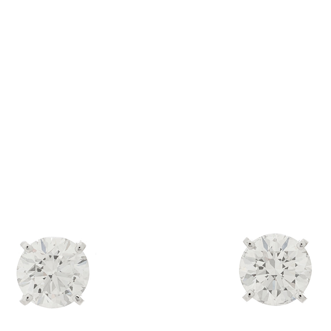 18K White Gold Diamond 2.20ctw Solitaire Earrings