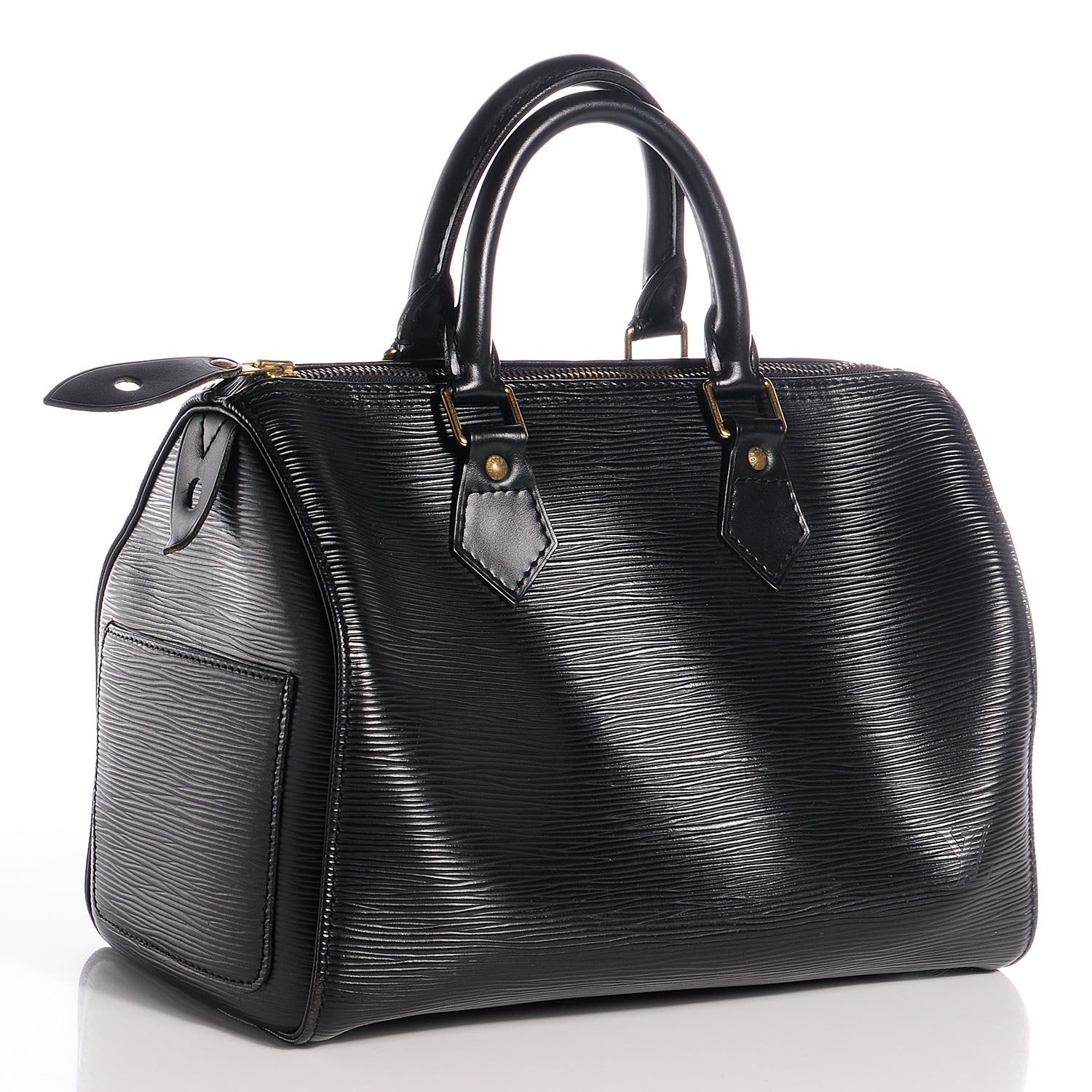 Louis Vuitton Epi Speedy 25 Black 3 of 8