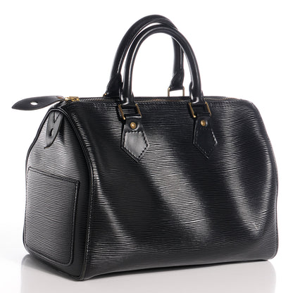 Louis Vuitton Epi Speedy 25 Black 3 of 8