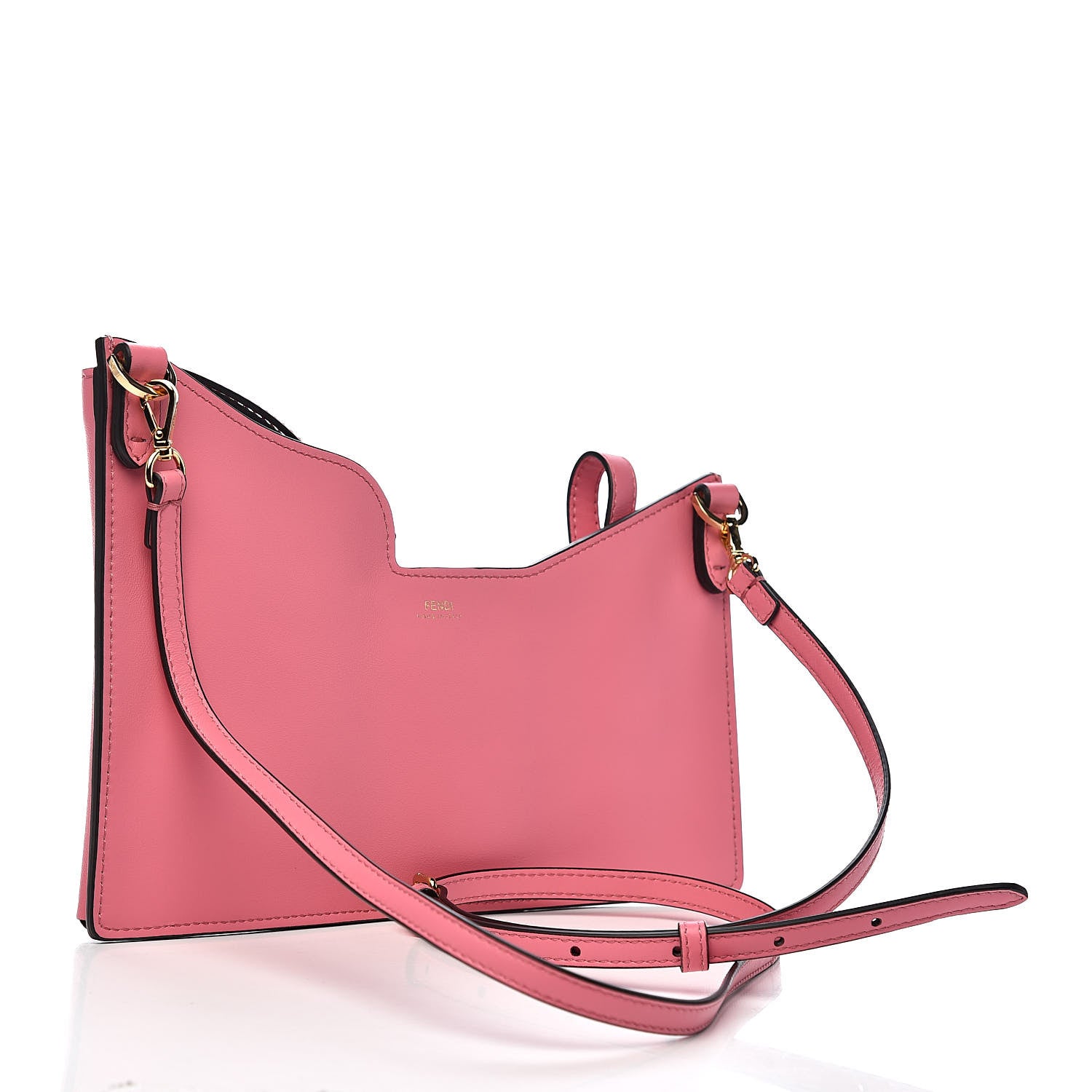 Fendi Vitello Grace Matte 3 Pocket Mini Crossbody Bag Pink 3 of 14