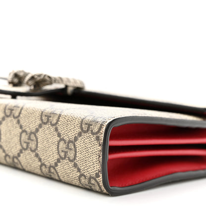 Gucci GG Supreme Monogram Mini Dionysus Chain Wallet Beige Vulcanic Red 11 of 12