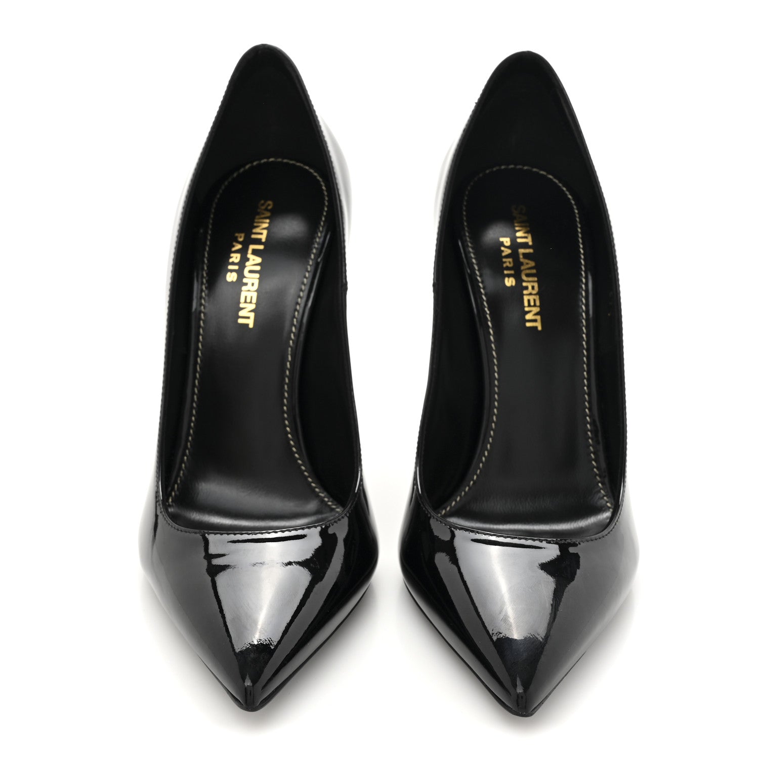 Saint Laurent Patent Calfskin Opyum 110 Pumps 37.5 Black 3 of 11