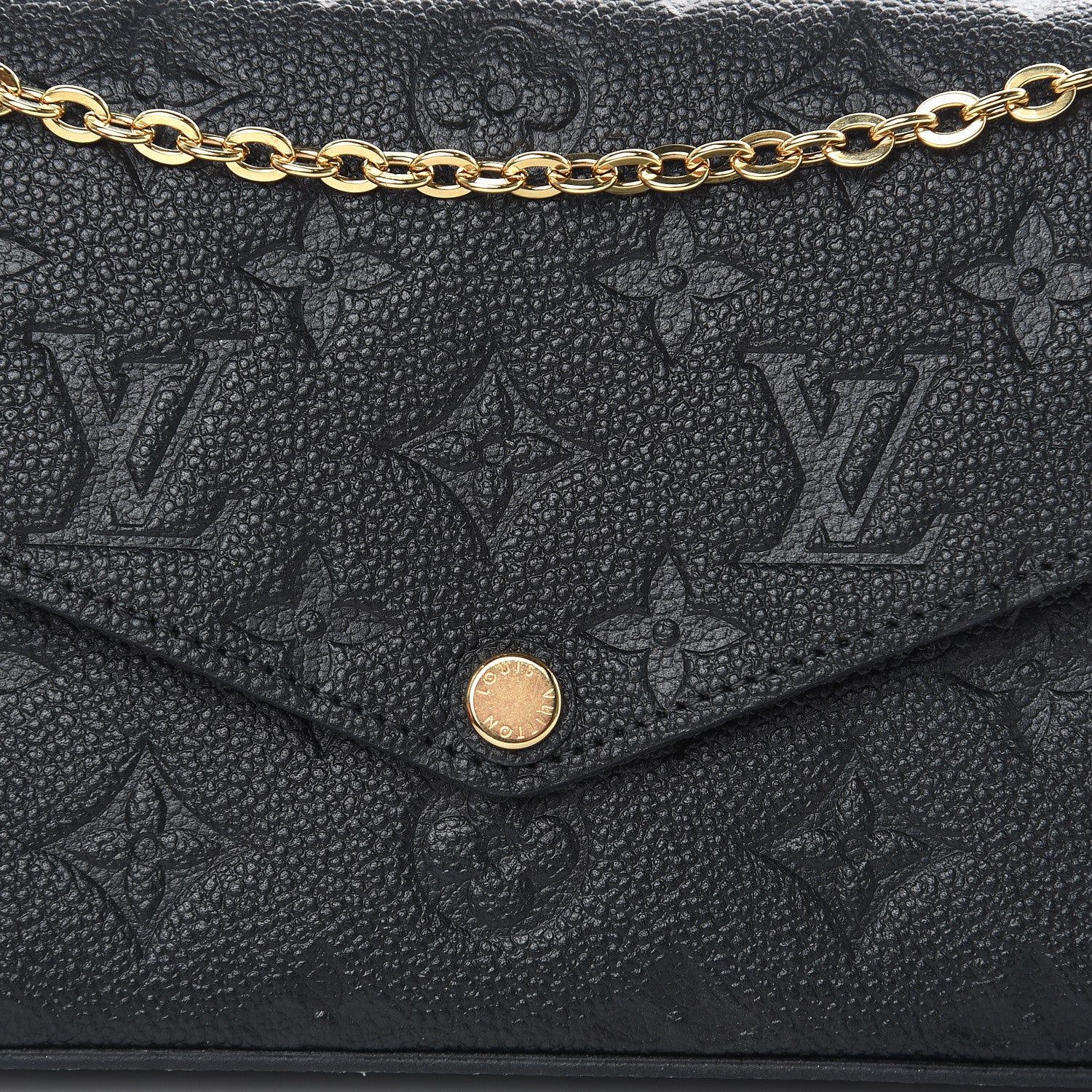 Louis Vuitton Empreinte Pochette Felicie Chain Wallet Black 12 of 16