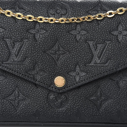 Louis Vuitton Empreinte Pochette Felicie Chain Wallet Black 12 of 16
