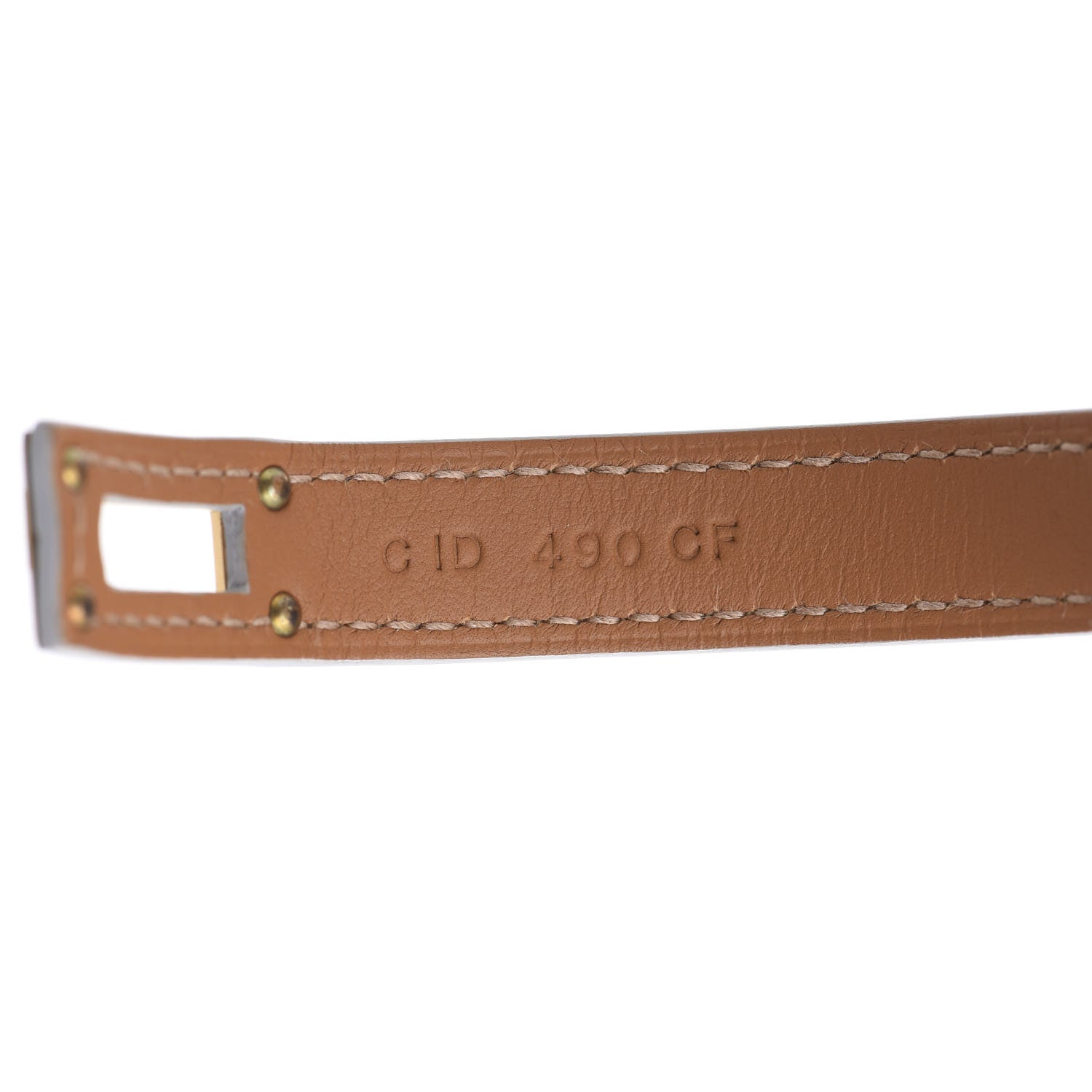 Hermes Epsom Kelly Double Tour Bracelet T2 White 6 of 7