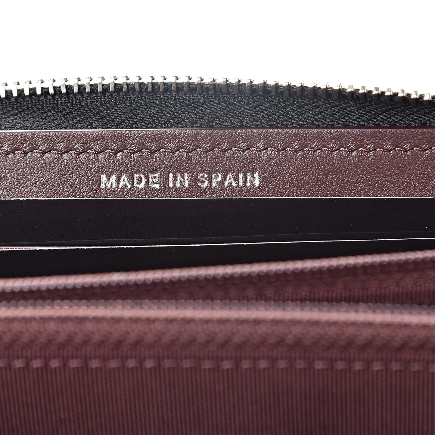 Caviar Quilted Small Zip Around Wallet Black