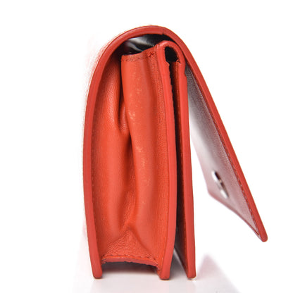 Celine Grained Calfskin Small Wallet Coral 8 of 11