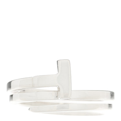 Tiffany Sterling Silver T Square Wrap Ring 56 7.5 1 of 4