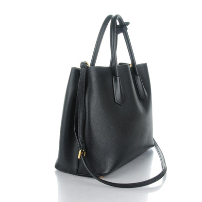 Prada Saffiano Cuir Small Double Bag Nero Black 4 of 18