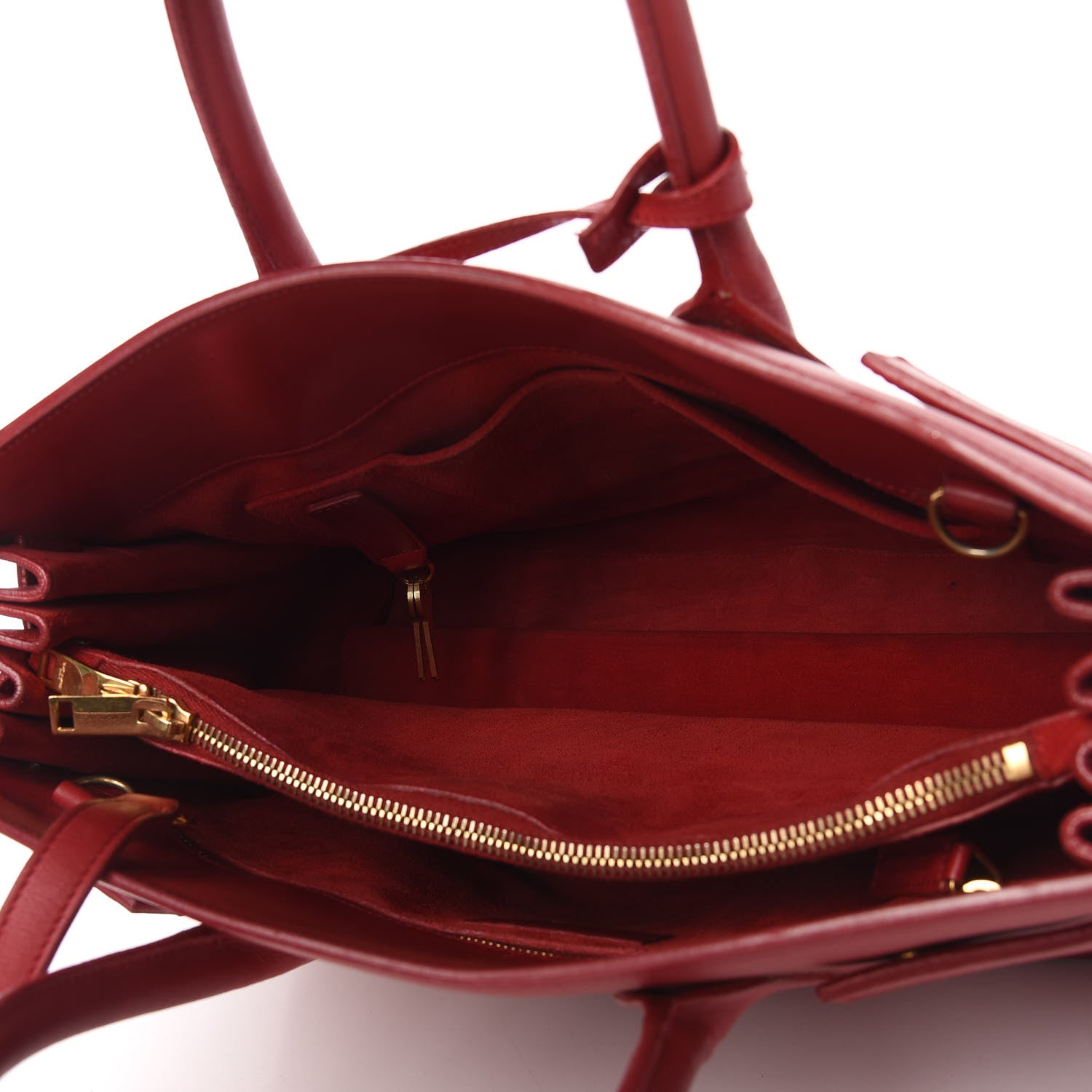Saint Laurent Calfskin Small Sac De Jour Lipstick Red 5 of 14
