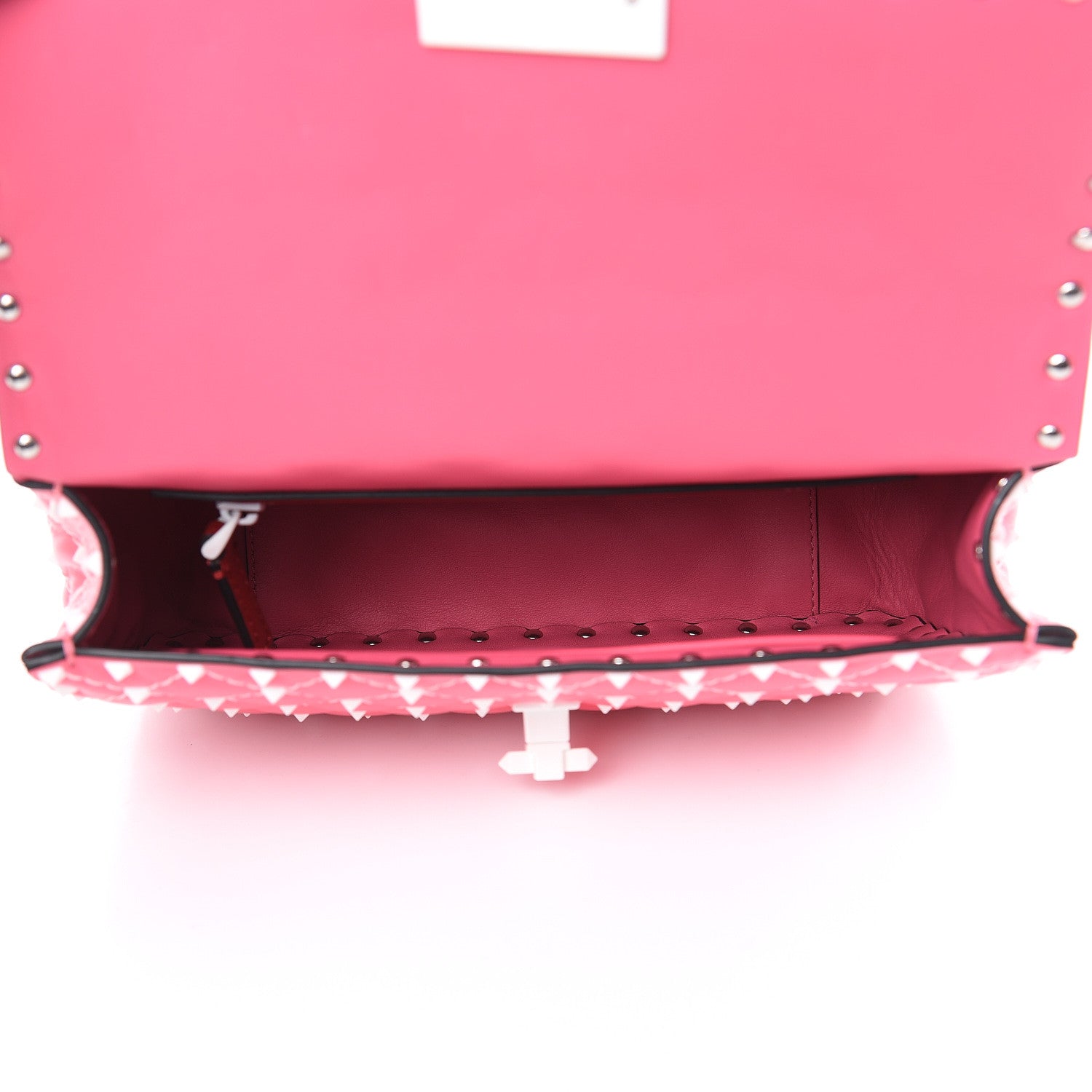 Valentino Garavani Lambskin Medium Free Rockstud Spike Shoulder Bag Shadow Pink 5 of 9