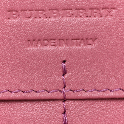 Burberry Calfskin Horseferry Check Porter Continental Wallet Mauve Pink 6 of 8
