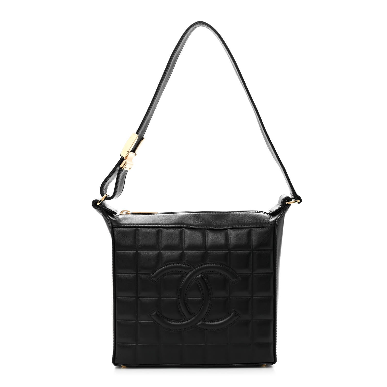 Chanel Lambskin Quilted Small Chocolate Bar Shoulder Bag Black 1 of 10