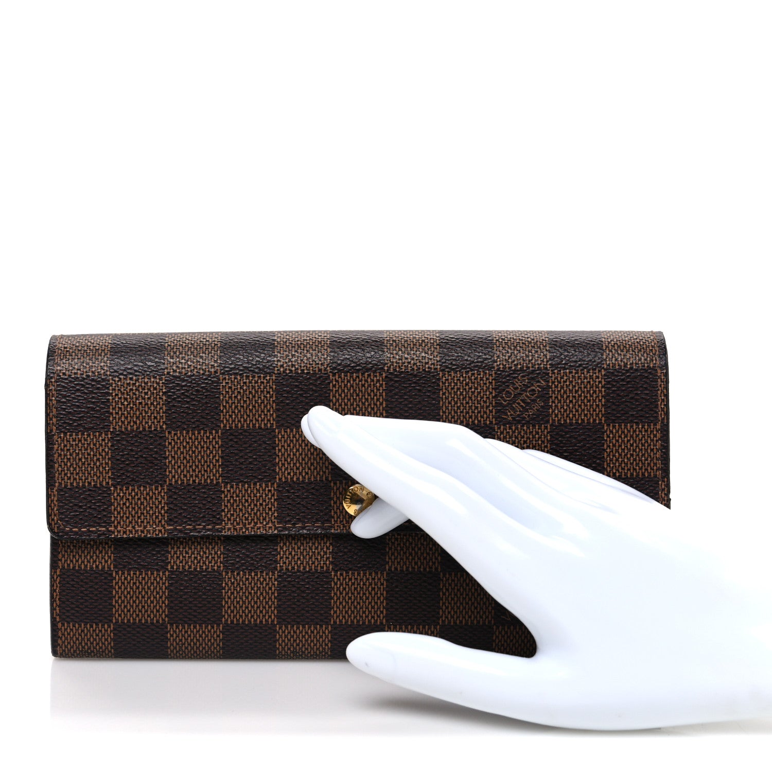 Louis Vuitton Damier Ebene Sarah Wallet 2 of 7