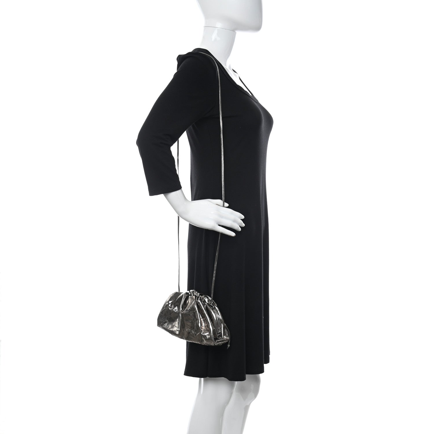 Bottega Veneta Metallic Crushed Calfskin The Mini Pouch Anchor 2 of 10