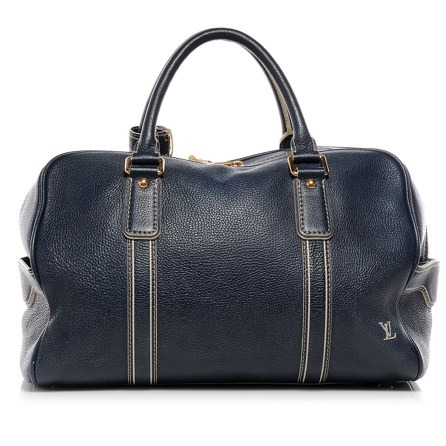 Louis Vuitton Tobago Leather Carryall Blue 1 of 7