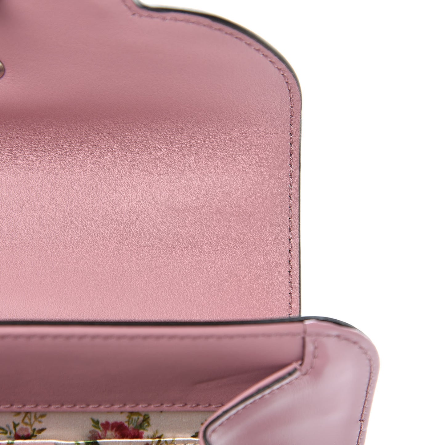 Calfskin Bamboo Crystal Mini Thiara Top Handle Bag Carmine Rose Gold