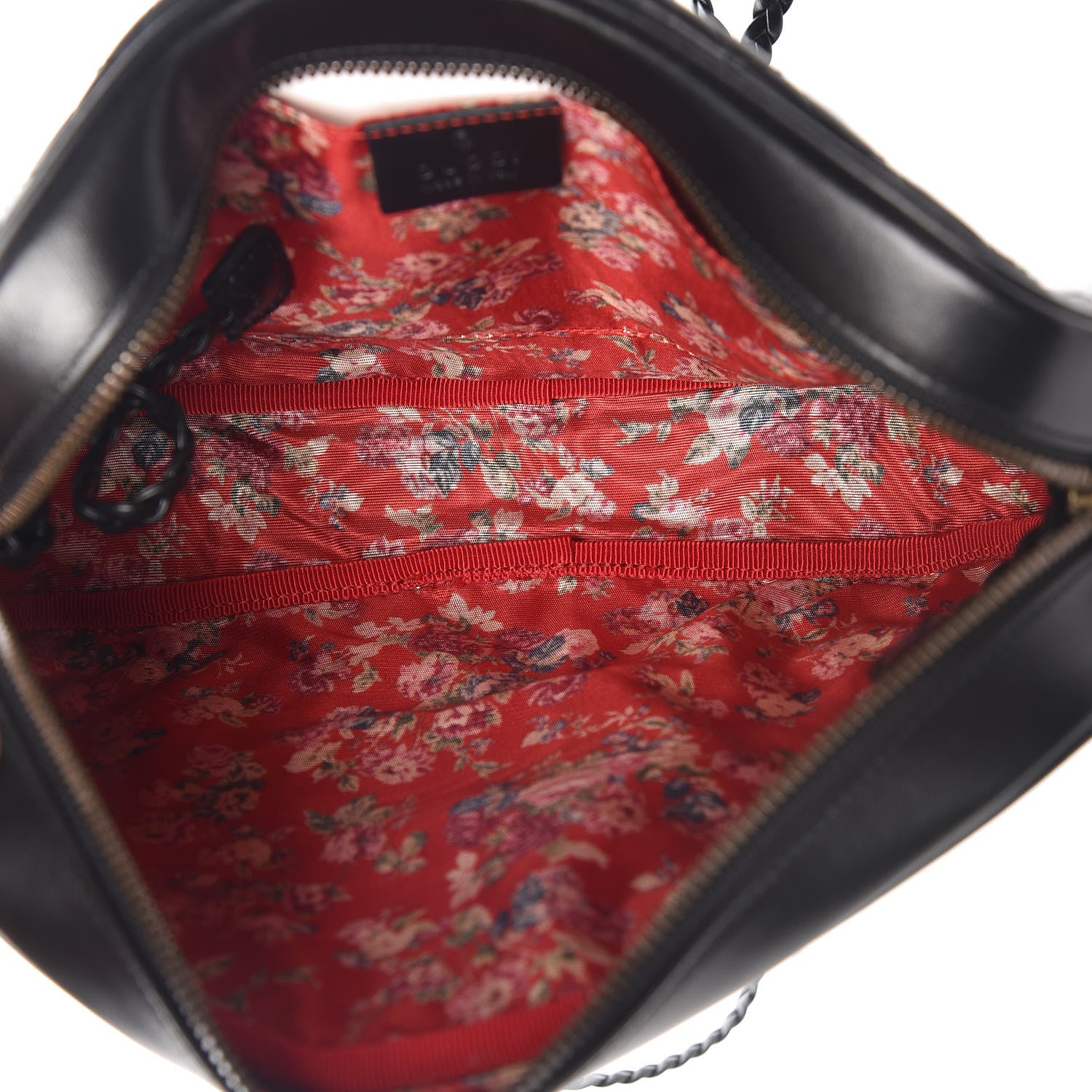 Gucci Calfskin Web Trapuntata Small GG Shoulder Bag Black 7 of 9