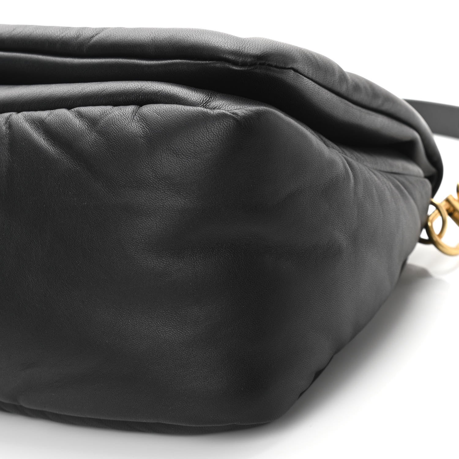 Off-White Calfskin Slouchy Nailed Clutch Black 10 of 10