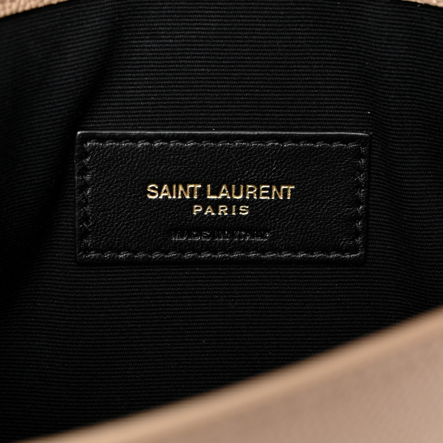 Saint Laurent Grain De Poudre Uptown Pouch Dark Beige 6 of 7