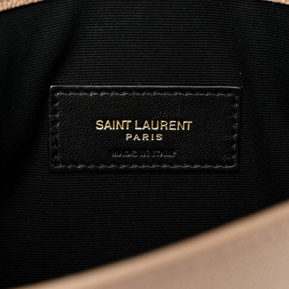 Saint Laurent Grain De Poudre Uptown Pouch Dark Beige 6 of 7