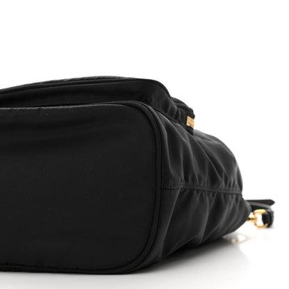 Prada Saffiano Tessuto Nylon Mini Bucket Crossbody Bag Black 9 of 11