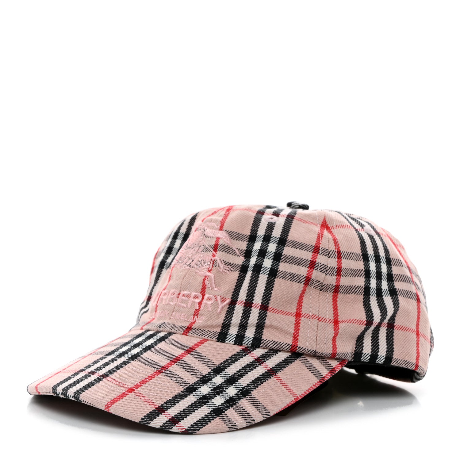 Burberry X SUPREME Cotton Vintage Check Monogram Baseball Hat Pink 1 of 11
