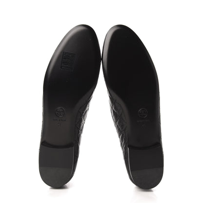 Chanel Aged Calfskin Quilted Cap Toe Ballerina Flats 41 Black 5 of 9