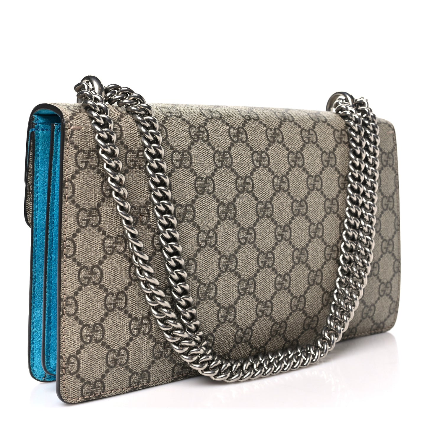 GG Supreme Monogram Small Dionysus Shoulder Bag Bright Turquoise