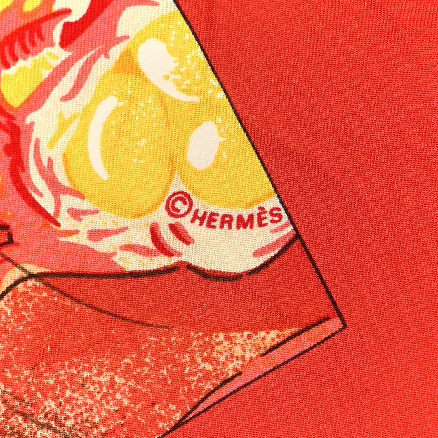 Hermes Silk Sulfure et Presse Papiers II Scarf 90 3 of 8