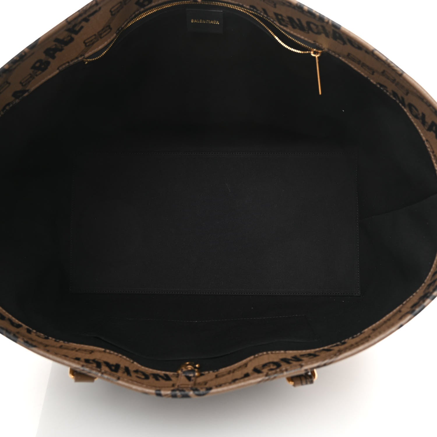Balenciaga Coated Canvas BB Monogram Allover Logo Signature Tote Beige Brown Black 5 of 11