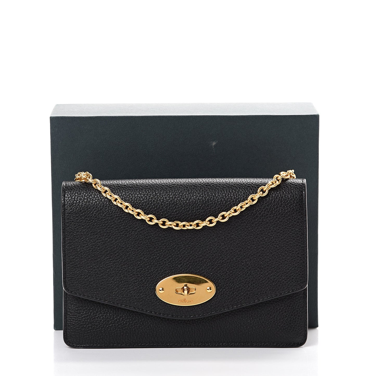 Small Classic Grain Calfskin Small Darley Black