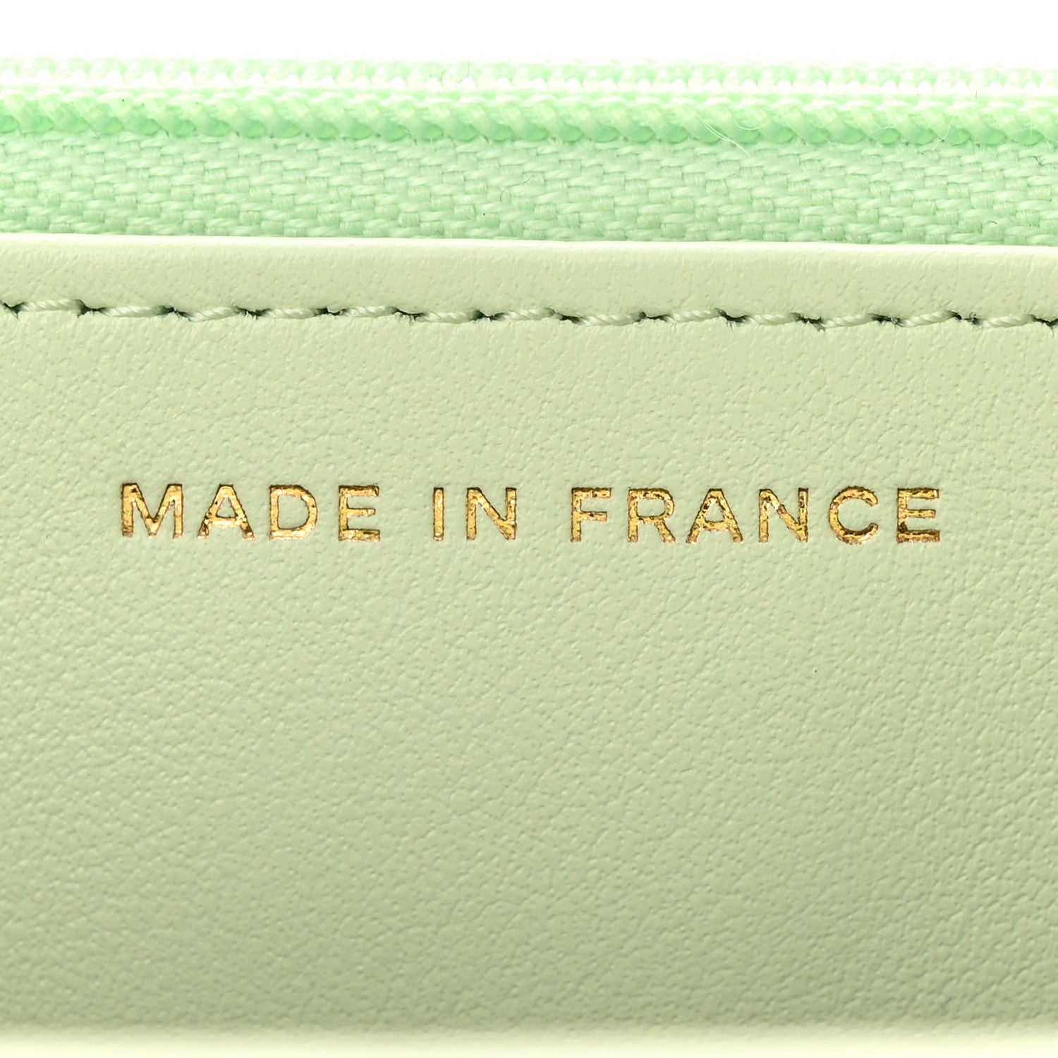 Chanel Caviar Quilted Wallet on Chain WOC Light Green 7 of 12