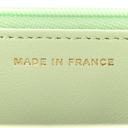 Chanel Caviar Quilted Wallet on Chain WOC Light Green 7 of 12