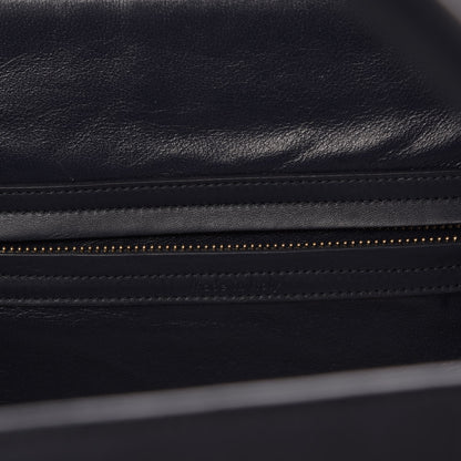 Celine Crocodile Embossed Calfskin Medium Phantom Luggage Navy Blue 6 of 7