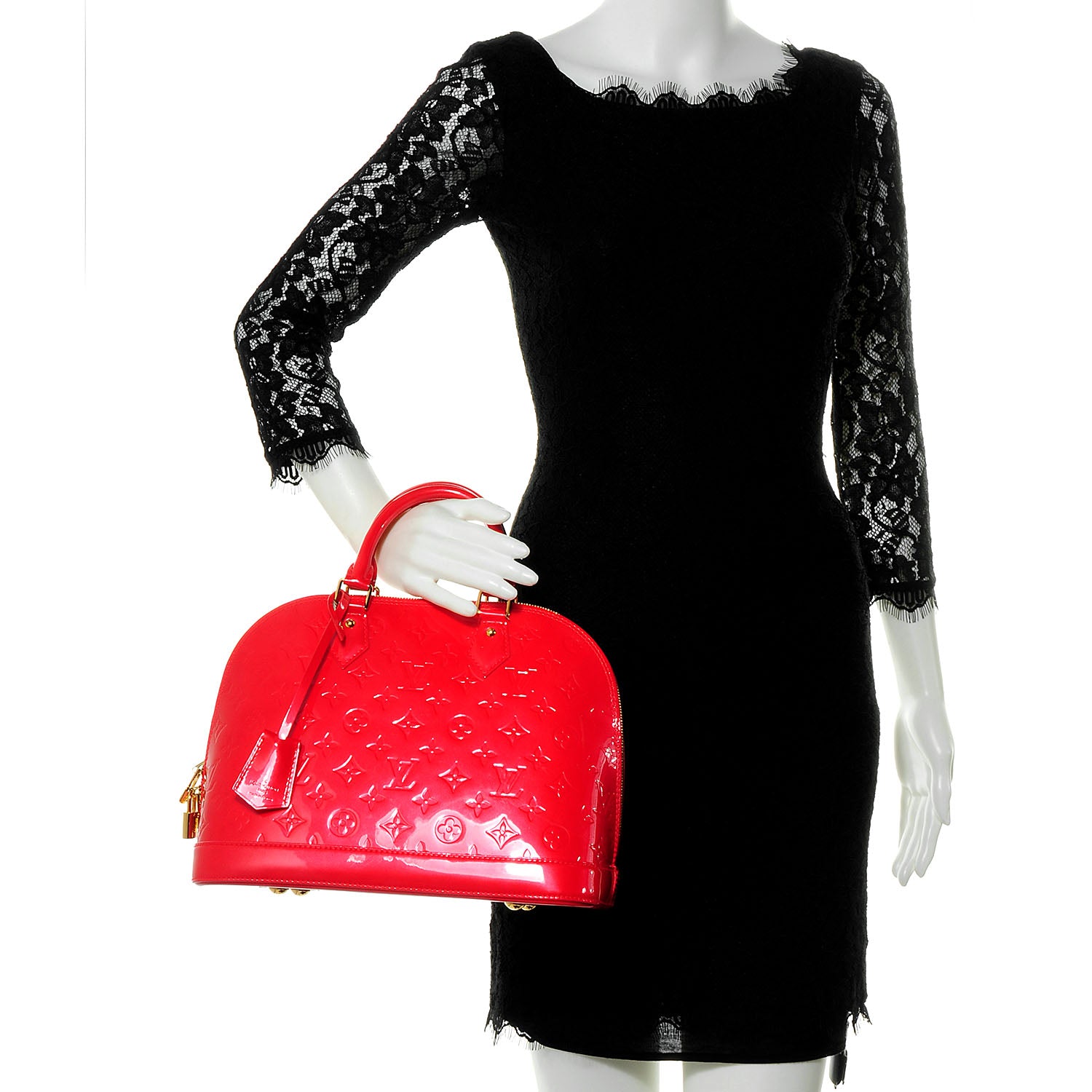 Louis Vuitton Vernis Alma PM Rouge Grenadine 2 of 7