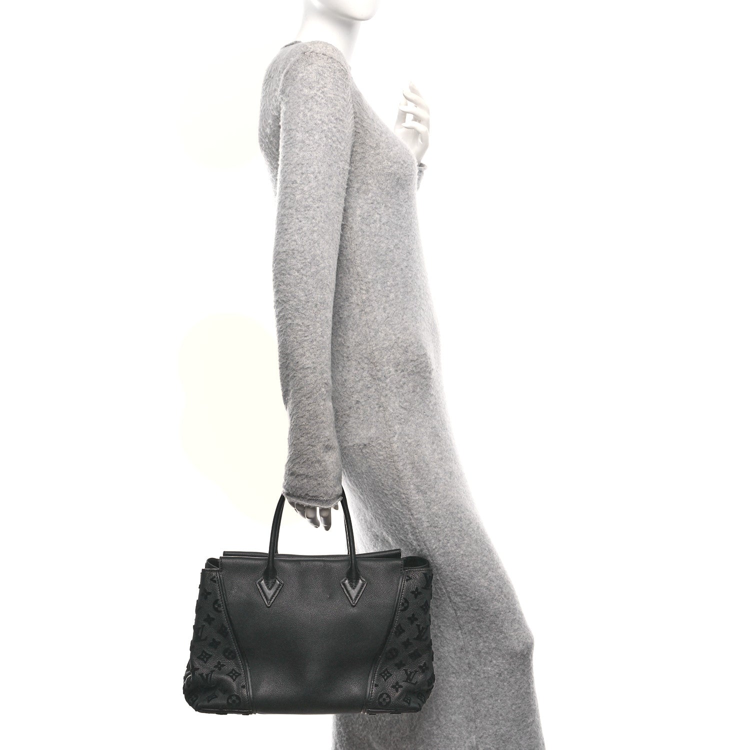 Louis Vuitton Veau Cachemire Tote W PM Black 2 of 9