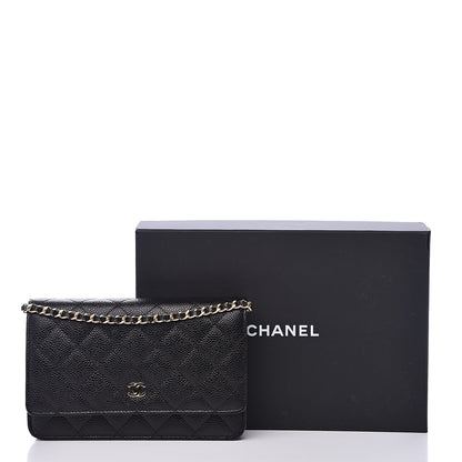 Chanel Caviar Quilted Wallet On Chain WOC Black 11 of 11